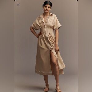 The Tobie Shirtdress by Exquisite in Tan
